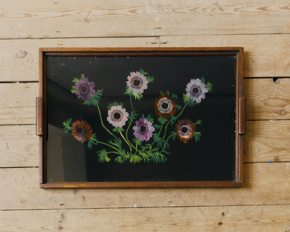 Hand painted glass Tray image 1