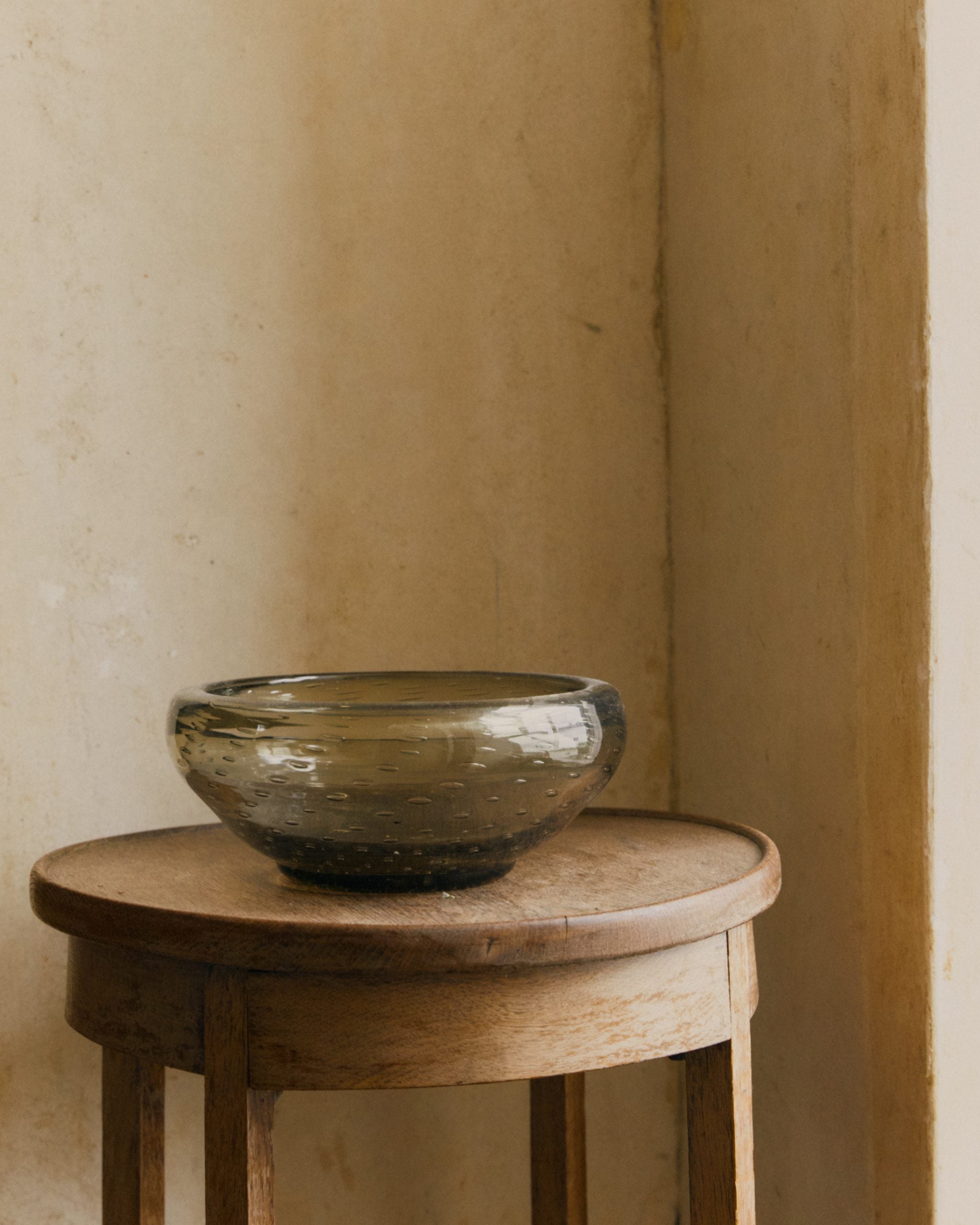 Smoky Green Whitefriars Glass Bowl image 0