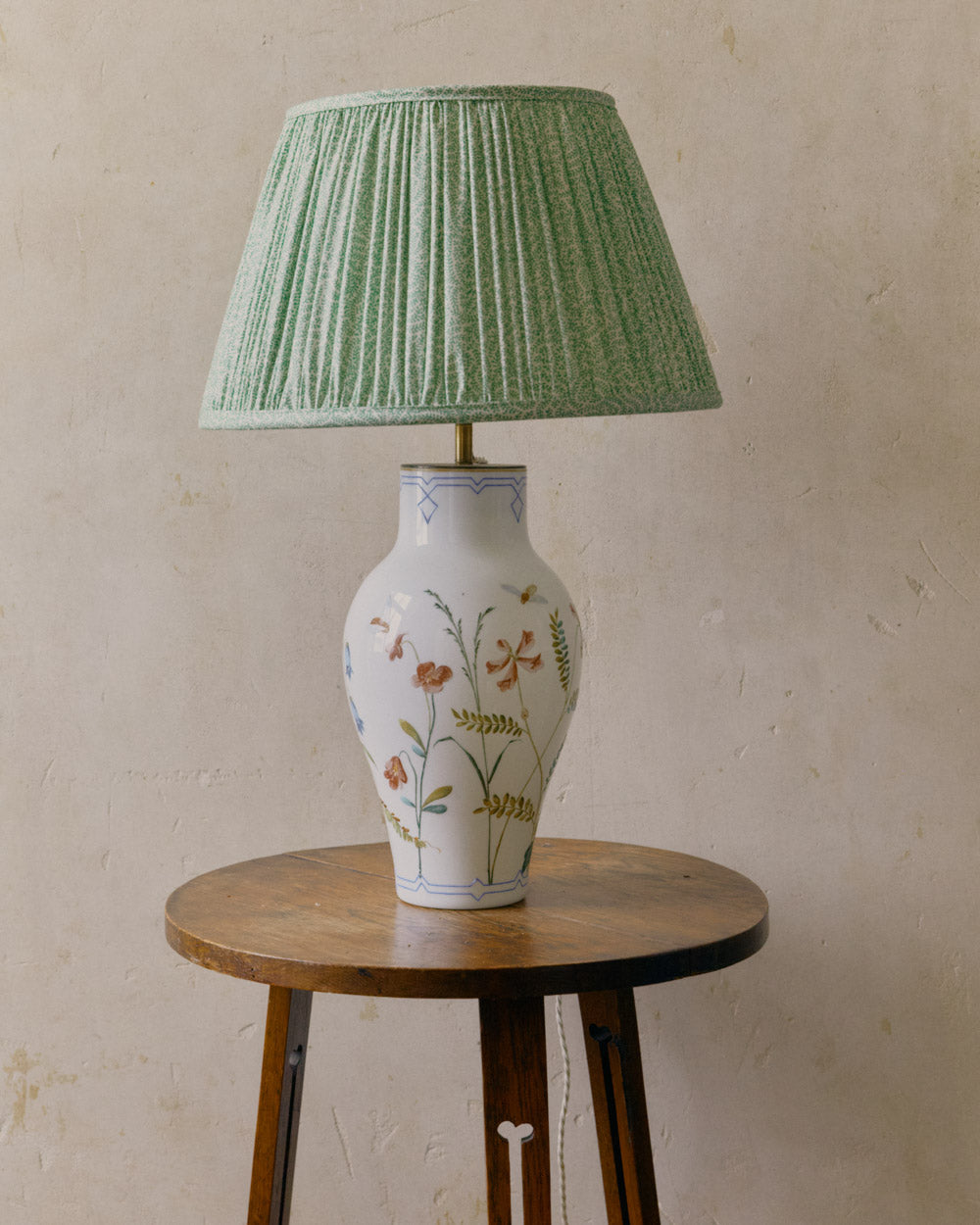 A Beautiful Opaline Glass Lamp Hand Painted image 2