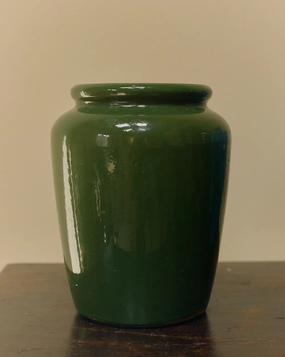 Dark Green Stoneware Vase image 0