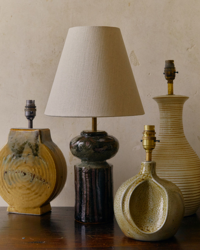 Unusual Gourd Studio Pottery Lamp image 2