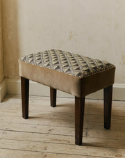 Art Deco Geometric Upholstered Occasional Stool image 0