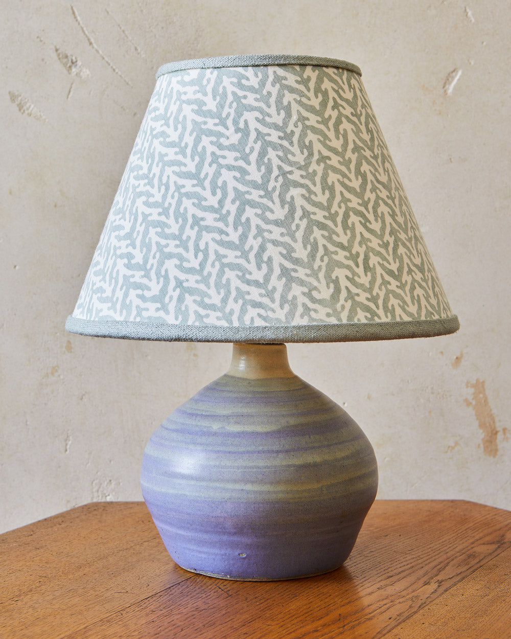 Blue studio pottery lamp image 1