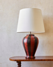 Pair of Italian red and black lamps image 0