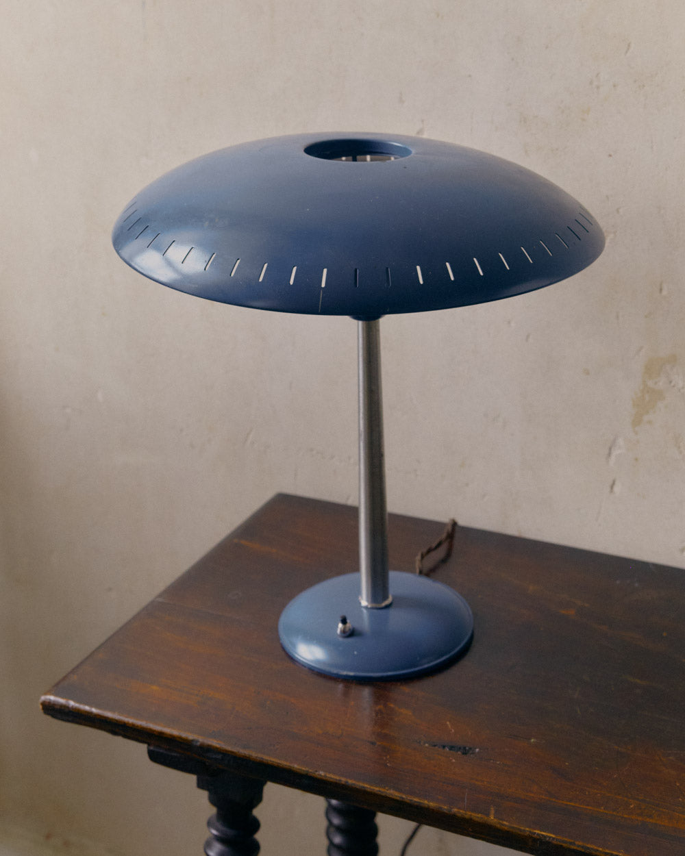Ufo Style Blue Philips Table Or Desk Light By Louis Kalff image 1