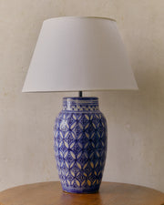 Blue and White Hand painted Lamp image 0