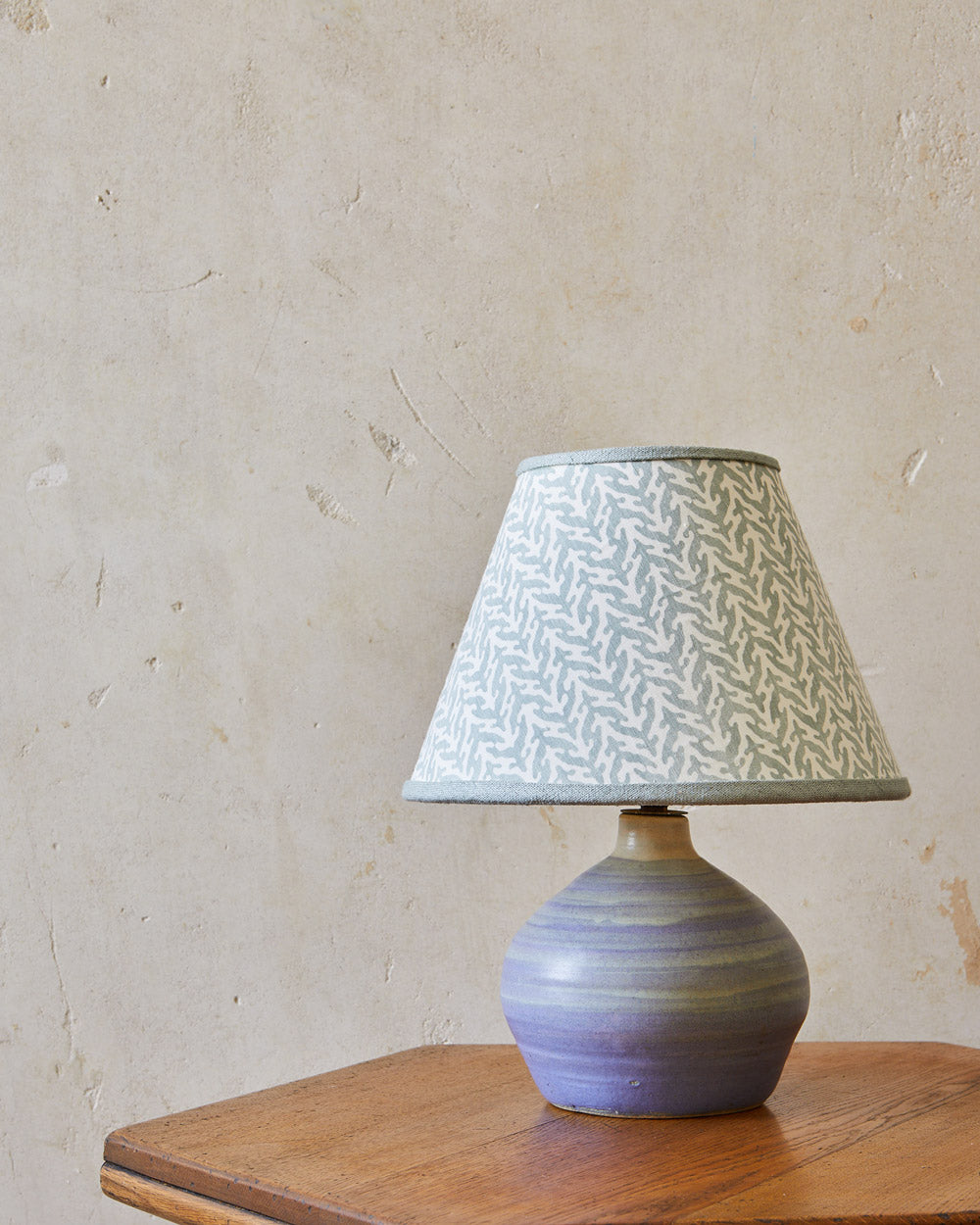 Blue studio pottery lamp image 0