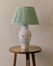 A Beautiful Opaline Glass Lamp Hand Painted