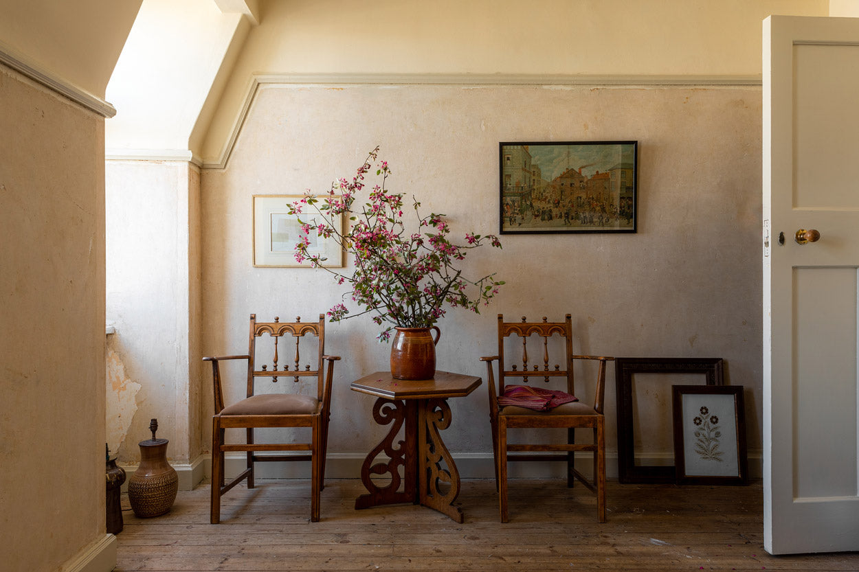 Pair of Gothic Revival Oak Side Chairs image 1