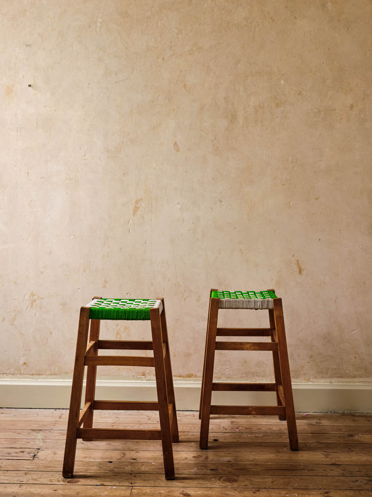 Pair of low stools image 1